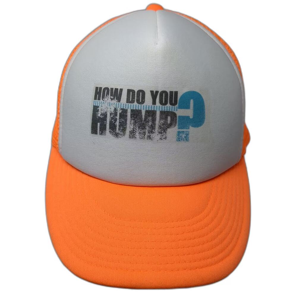 Cobra Trucker Hat Orange White One Size Mesh Snapback Foam Graphic Logo Visor